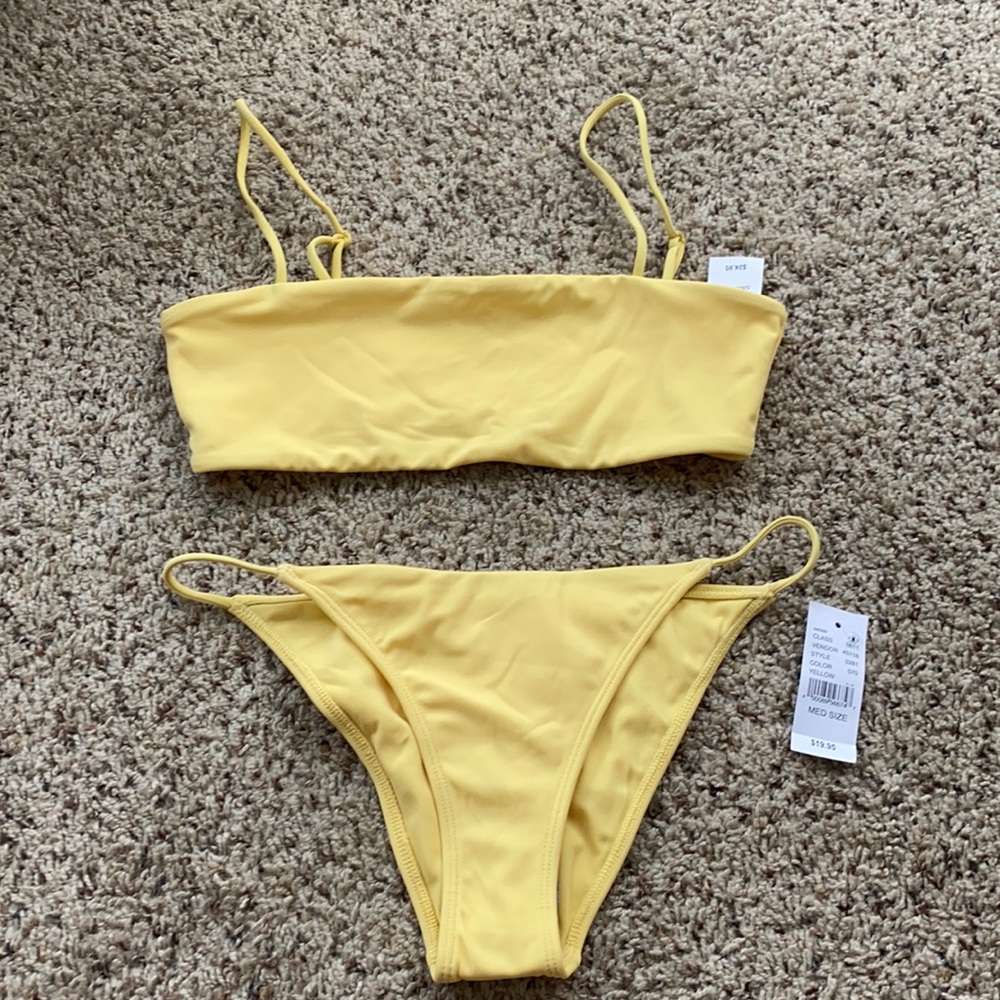 LA Hearts light yellow bikini, brand new!